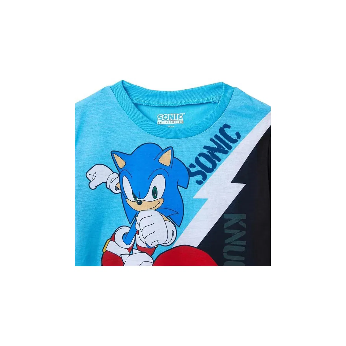Пижамный комплект с принтом Sonic The Hedgehog Sonic the Hedgehog, Light Blue/Black — фото 3