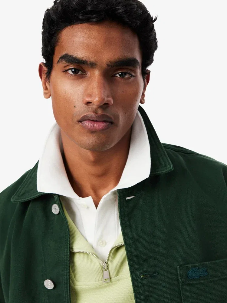 Джинсовая рубашка LACOSTE, Зеленый — фото 3