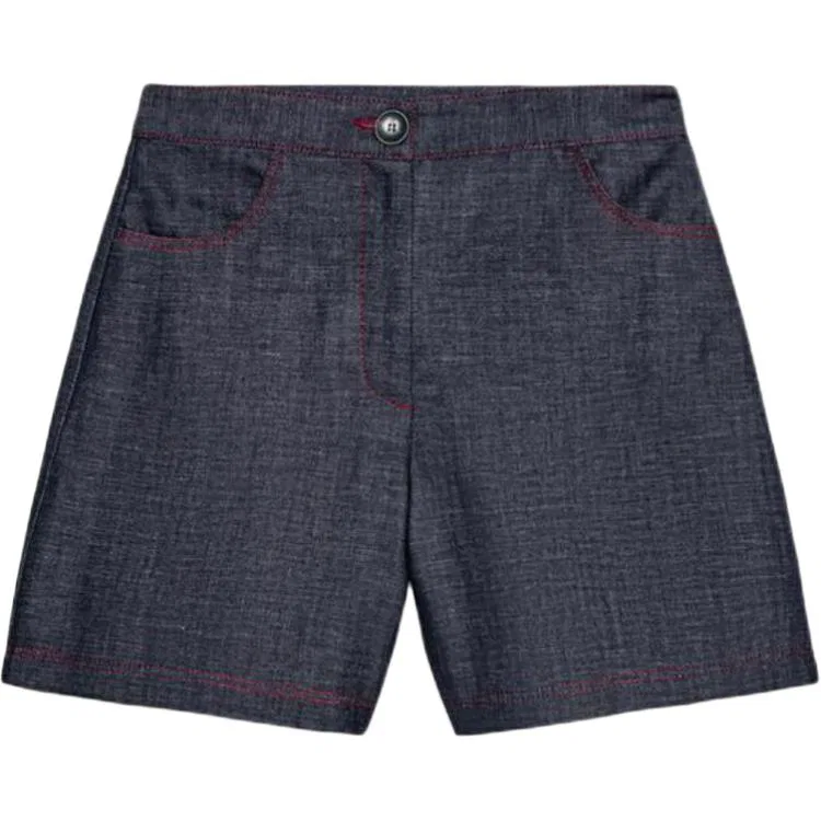 Женские джинсовые шорты прямого кроя Indigo ZARA, Indigo