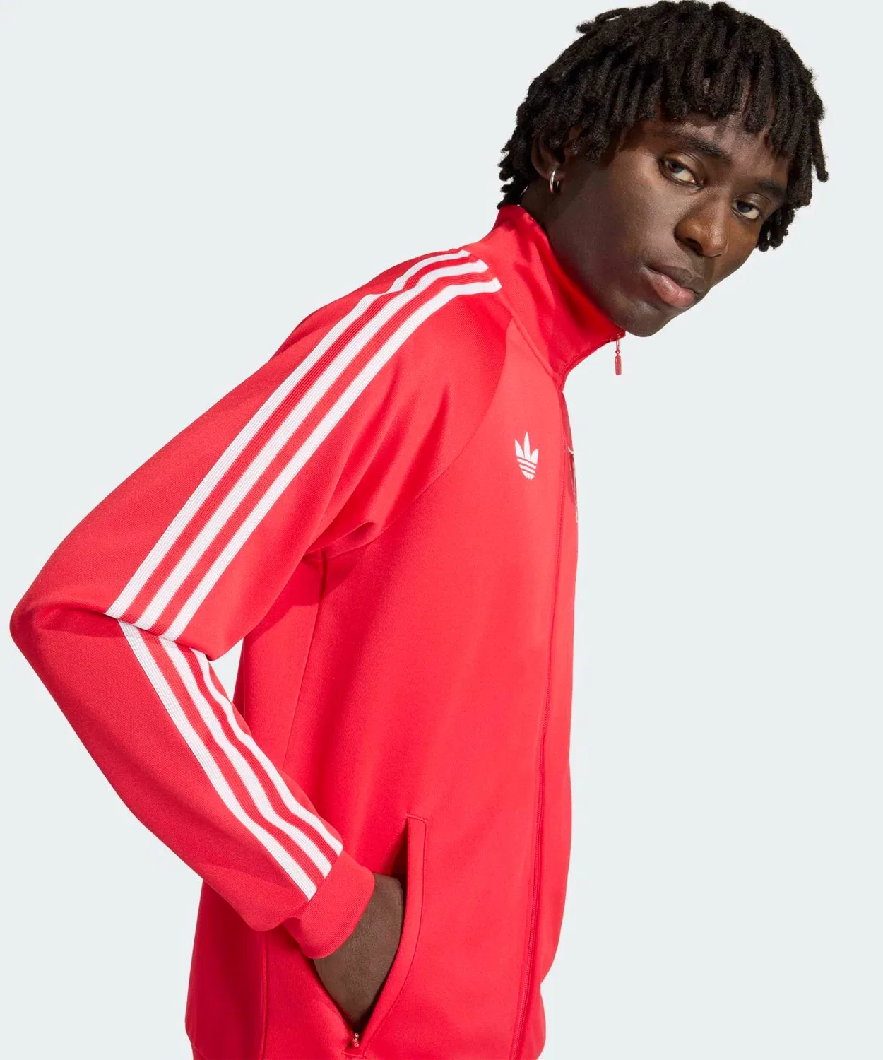 Мужской трек-топ с принтом Liverpool FC Original Trefoil Adidas, Red — фото 4