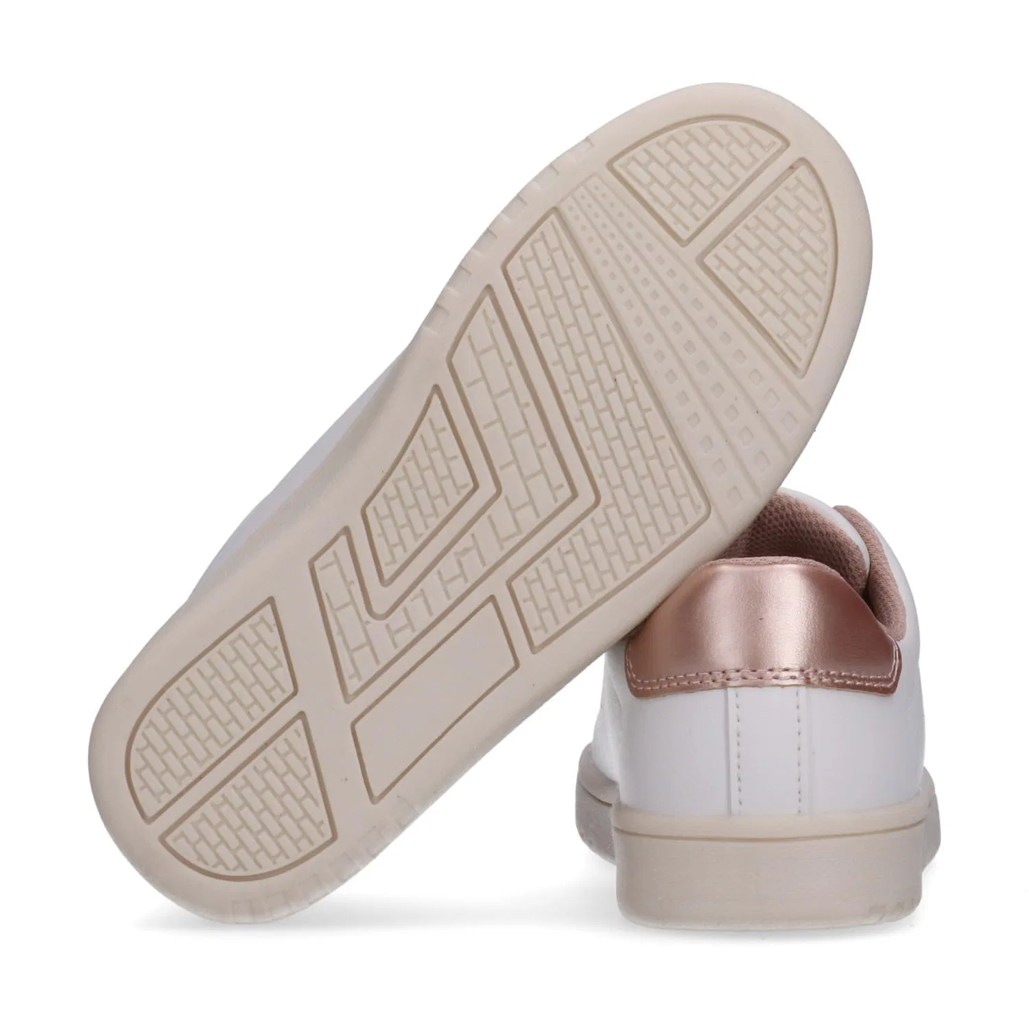 Детские кроссовки для девочек на шнуровке Jack Tommy Hilfiger, Off White Rose Gold — фото 2