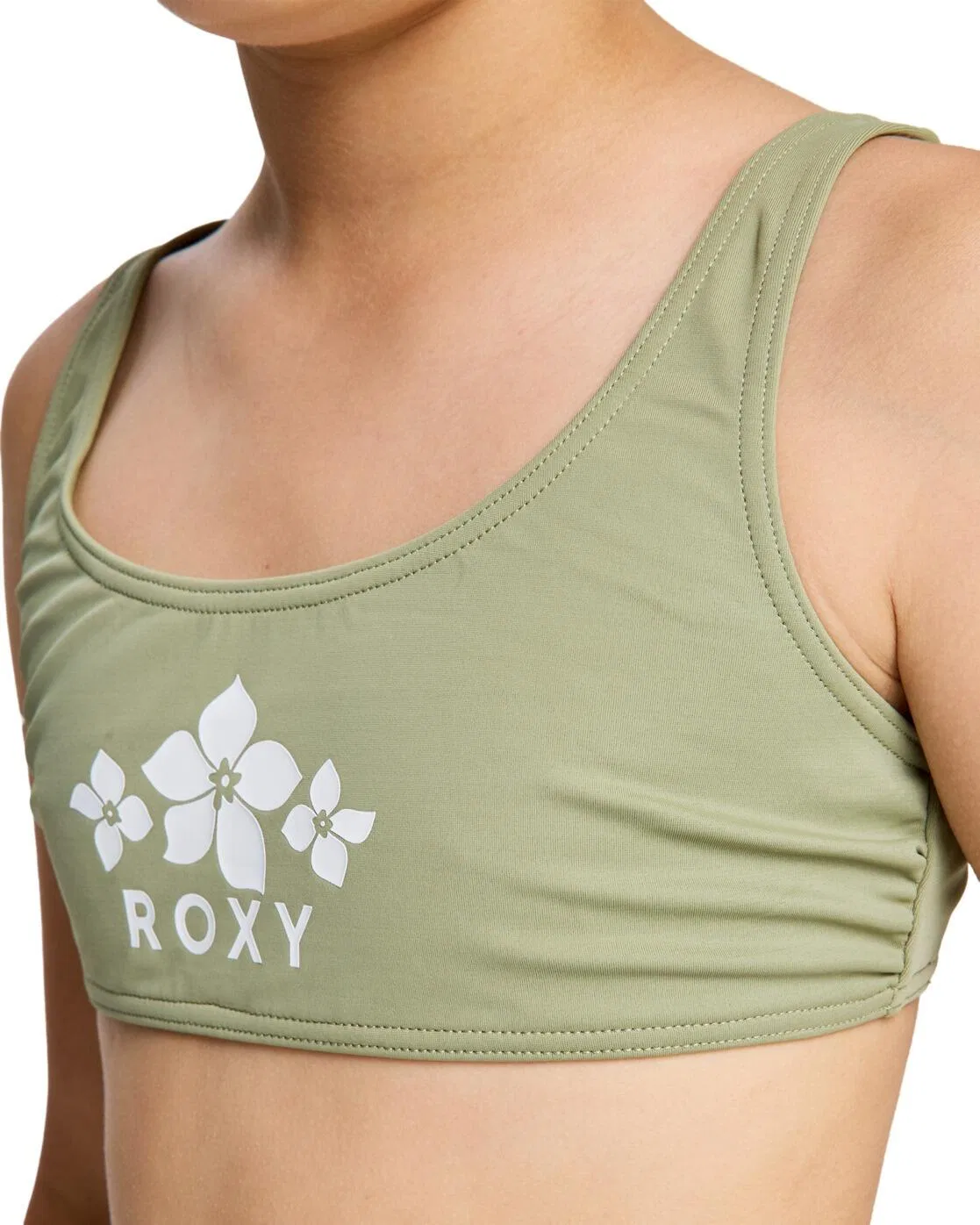 Детское бикини-комплект с бралеттe Solid Active Set Roxy, Dark Olivegrun — фото 4
