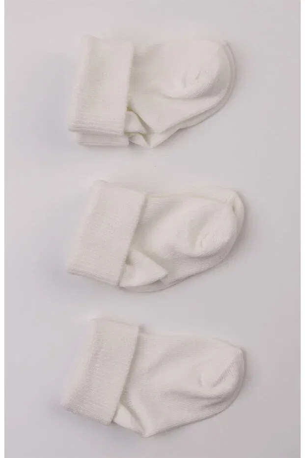 Детские носки хлопковые 3 шт Unisex Mini Ropa, Ecru