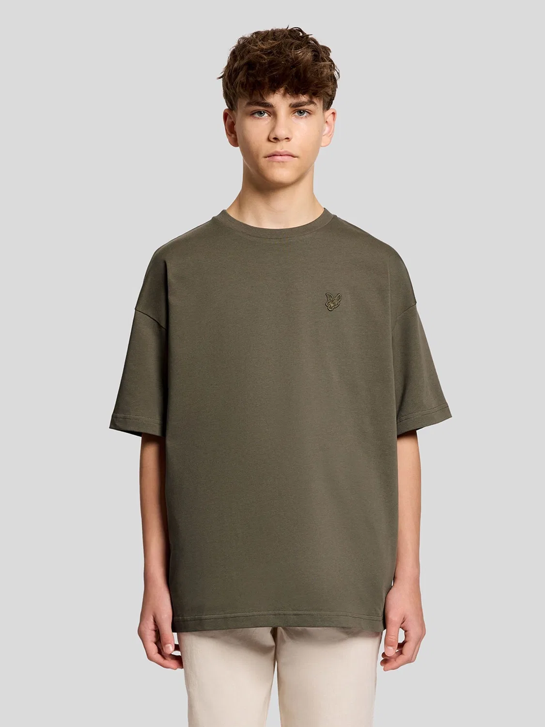 Футболка свободного кроя Lyle & Scott, хаки