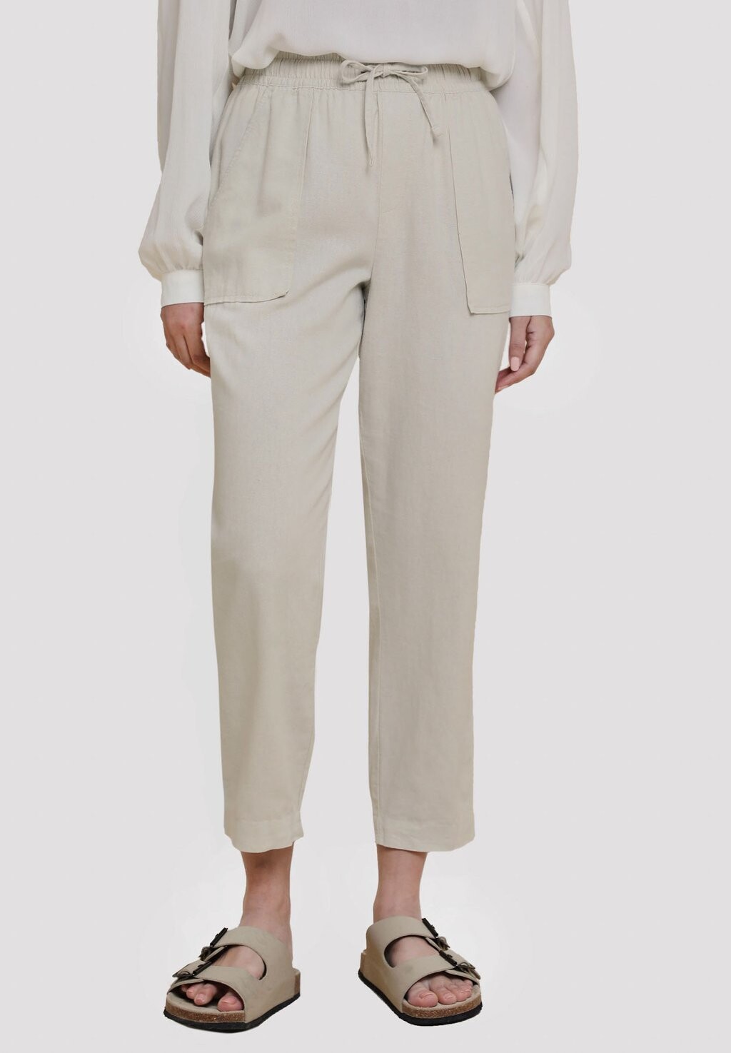 

Брюки Threadbare на кулиске, белый, Серый, Брюки Threadbare на кулиске, белый