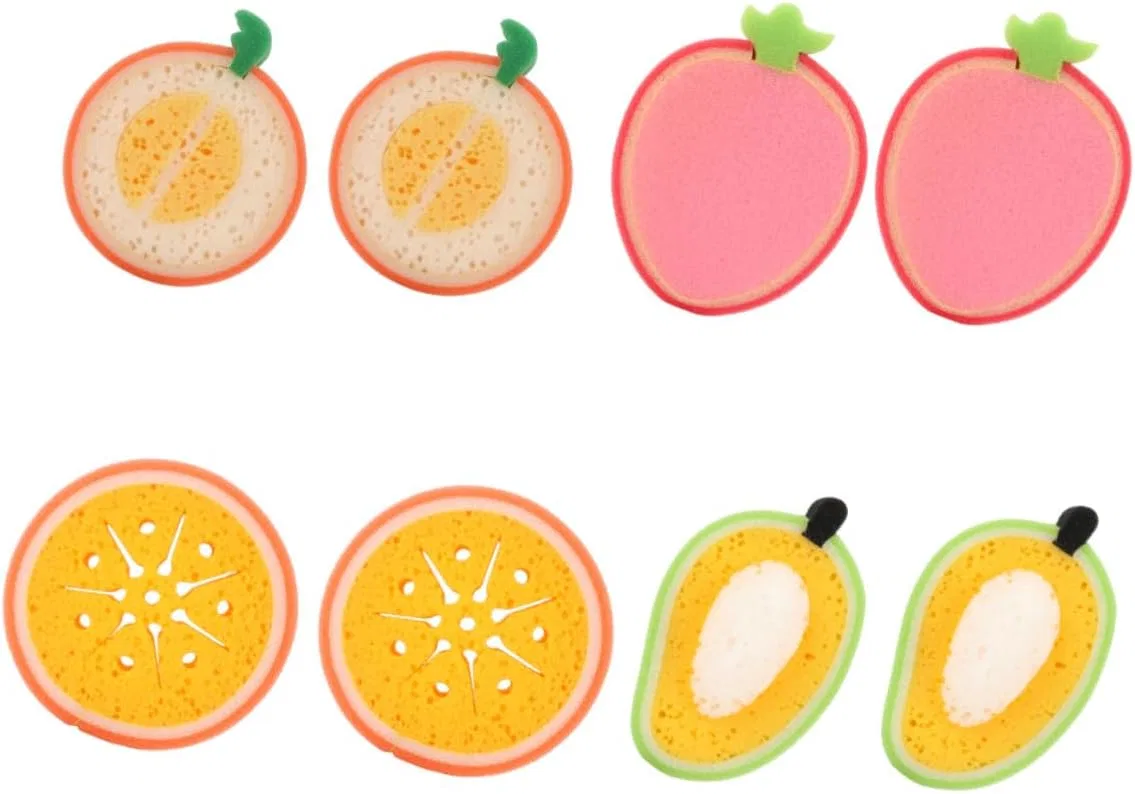 Набор мочалок для ванны Fruit Shape, 8 шт, STOBAZA, 15x12x3 см