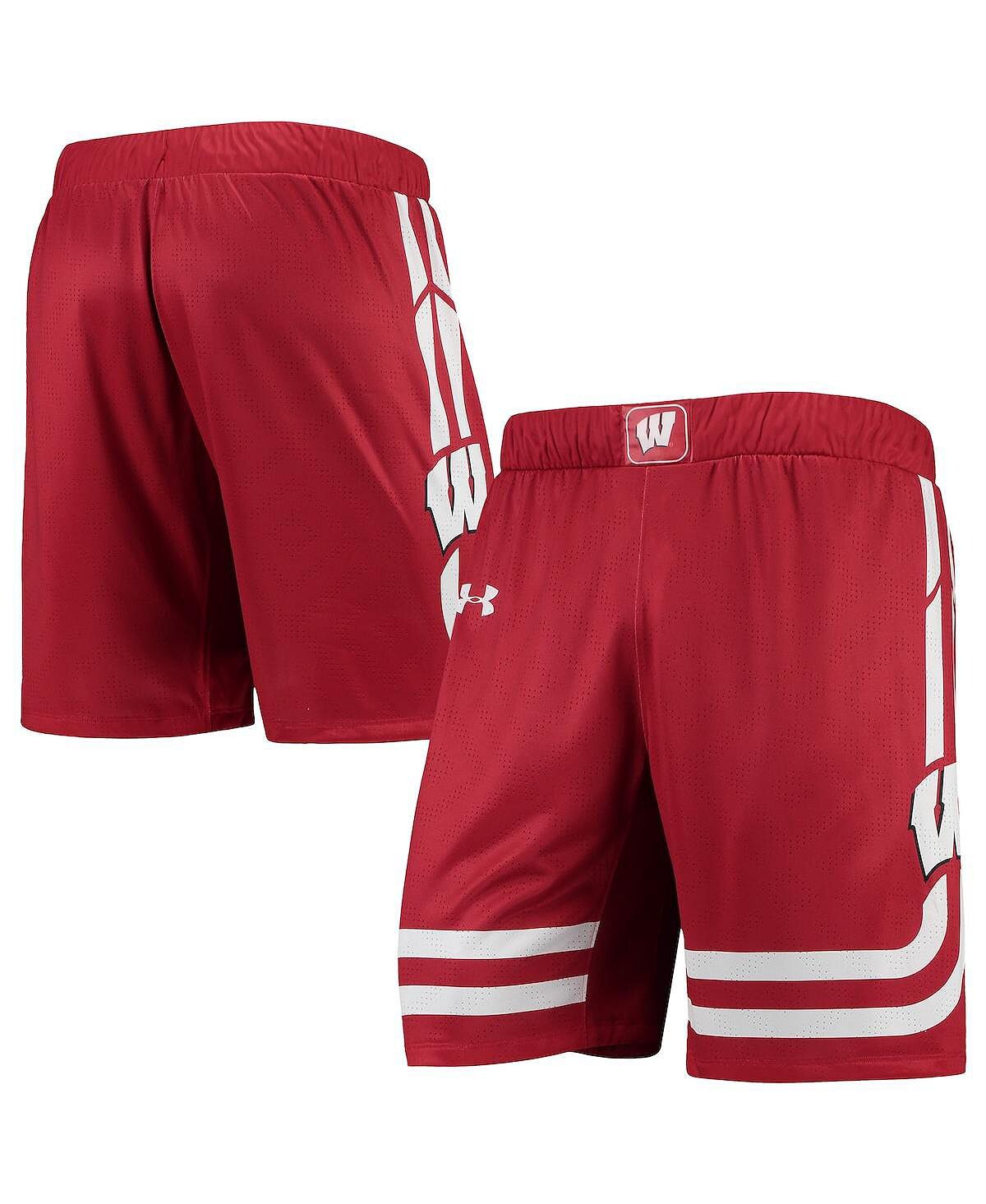 

Мужские баскетбольные шорты red wisconsin badgers replica Under Armour, красный