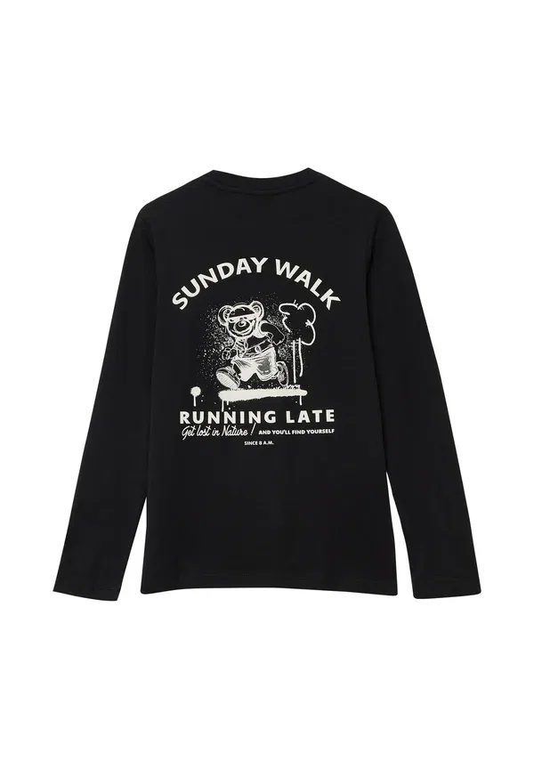 Футболка с длинным рукавом 100% хлопок Long sleeved top S.Oliver, schwarz, черный — фото 2