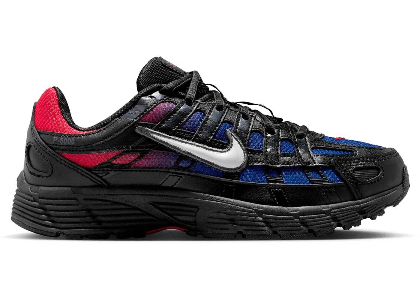 Детские кроссовки Lifestyle P-6000 Nike, Black Bright Crimson Game Royal Off White