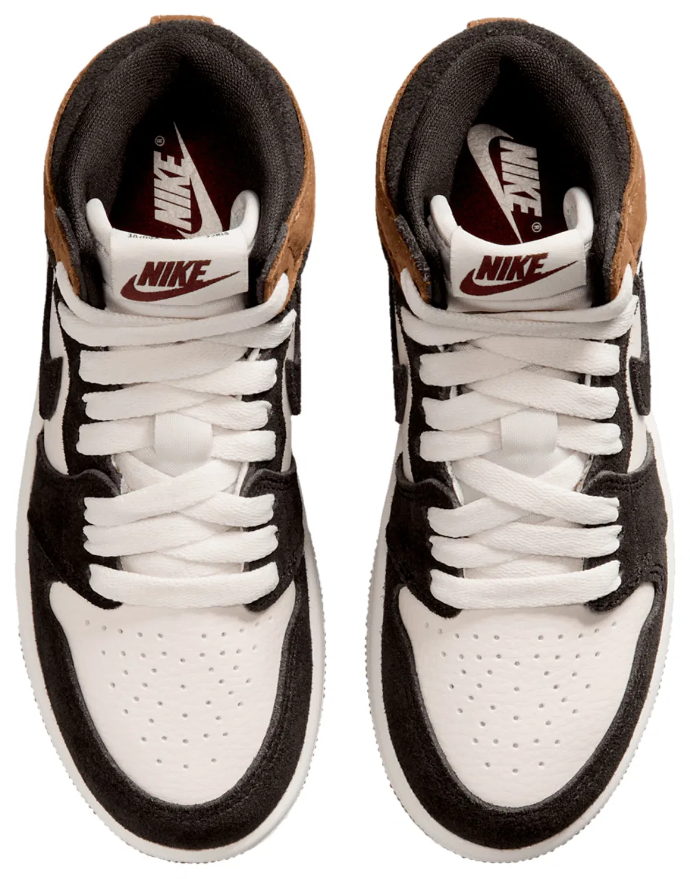 Детские кроссовки для мальчиков с высоким берцем Jordan Retro 1 High OG, Jordan, Light British Tan Shadow Brown Soft Pearl — фото 4