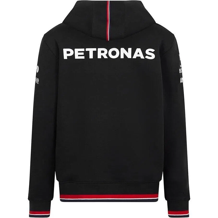 Детское худи Mercedes Jr Map F1 Rp Hooded Sweat N+ Mercedes-Eq Formula E Team Ebikes, Schwarz — фото 2
