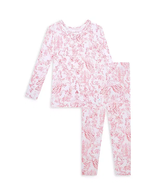 Детская пижама для девочек с длинным рукавом Antoinette Classic Pajama Set Posh Peanut, белый