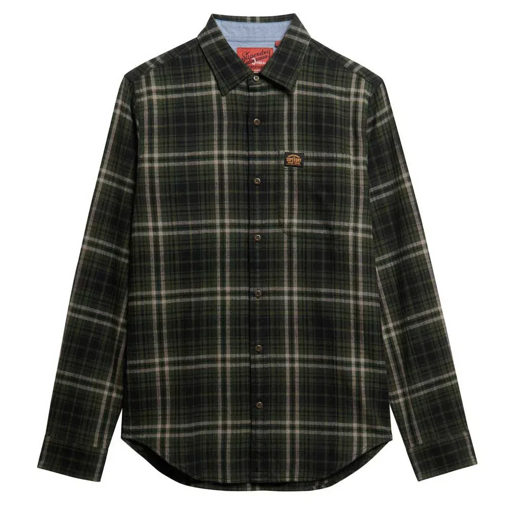 Рубашка с длинным рукавом M4011047A Superdry, зеленый — фото 3