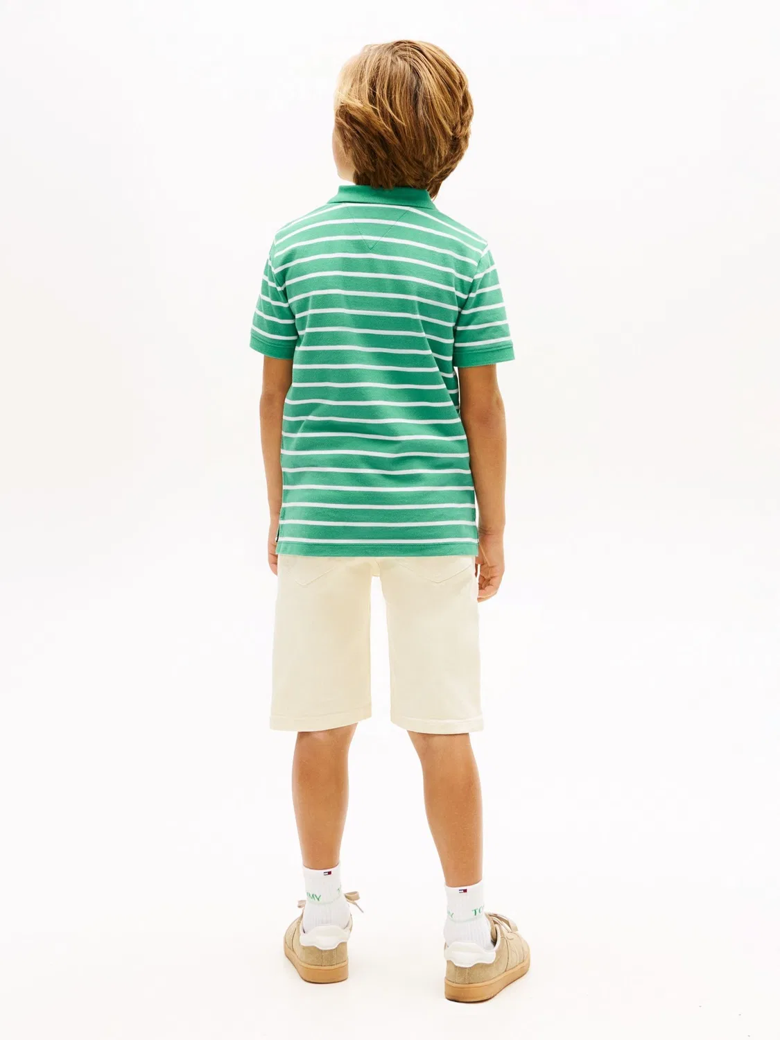 Поло Tommy Hilfiger Essential Regular Fit Signature, зеленый — фото 3