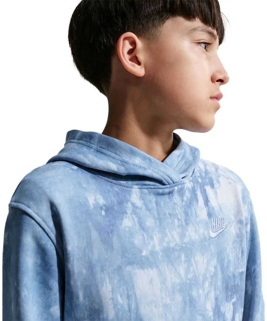 Худи с капюшоном и длинным рукавом из французского футера Nike Sportswear Club, Hydrogen/Work Blue — фото 3