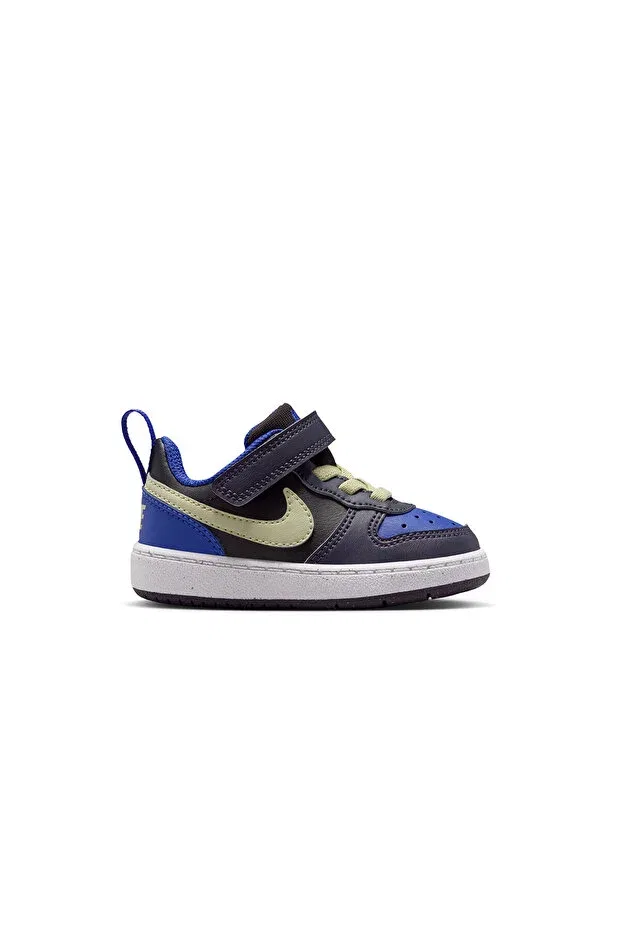Детские кроссовки для девочек с принтом Glam Nike, Yellow Navy Blue Black — фото 2