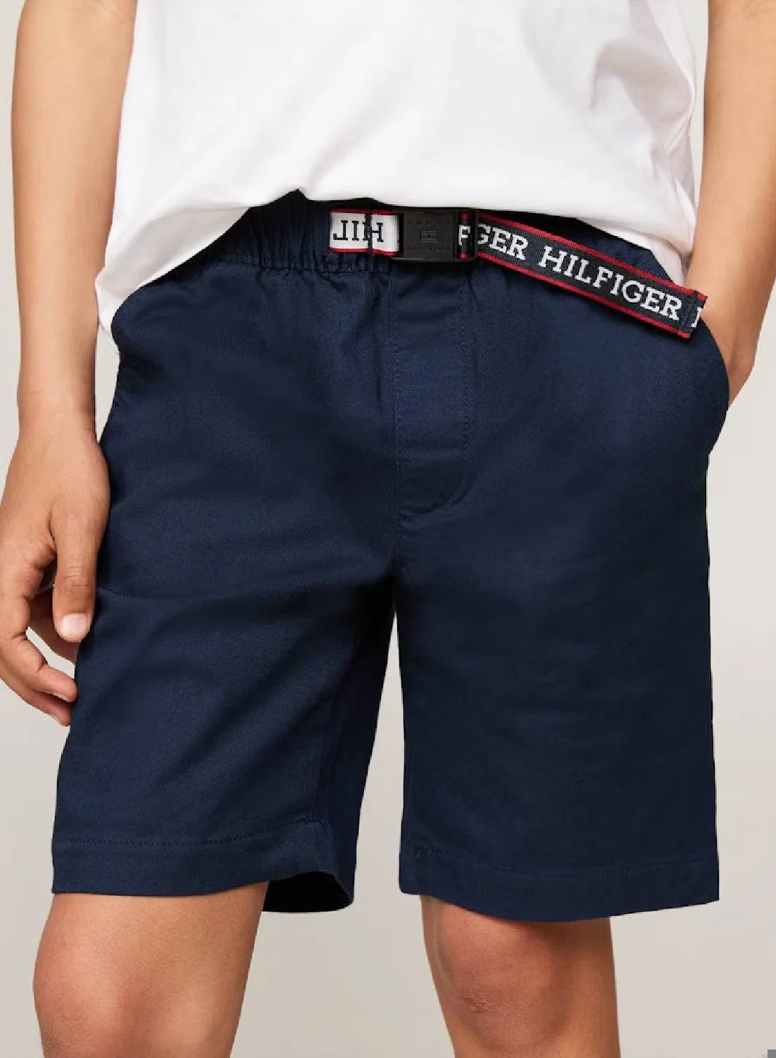 Шорты-чиносы с лентой Tommy Hilfiger, голубой — фото 2