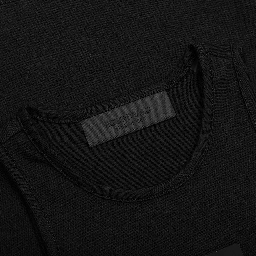 Детский топ без рукавов Fear Of God Essentials, Dark Wood Black/Black — фото 4