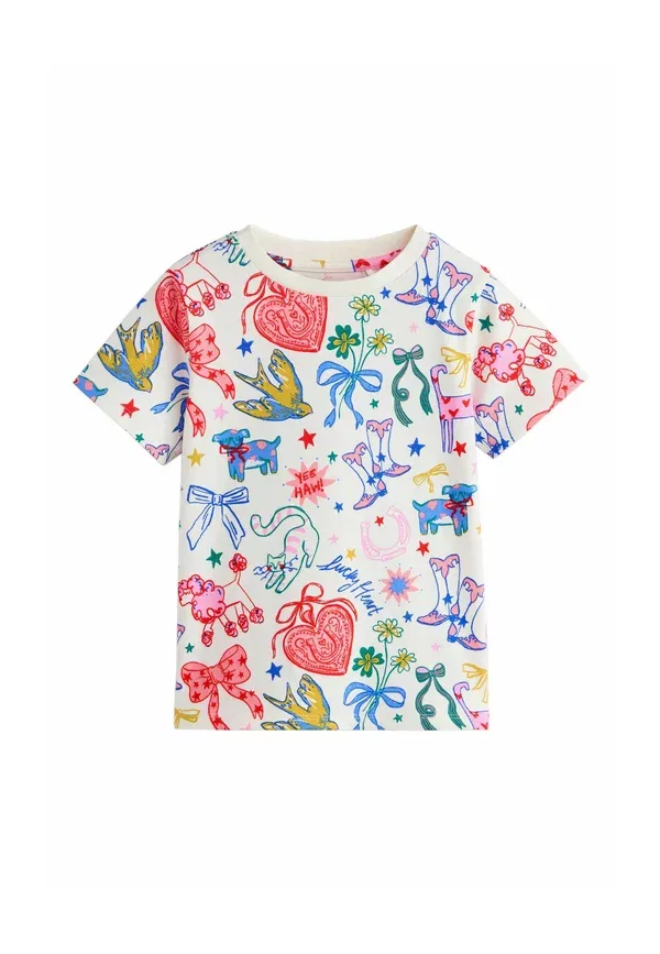 Футболка хлопковая Regular fit 5 pack - print t-shirt Next, Bright Charm — фото 2
