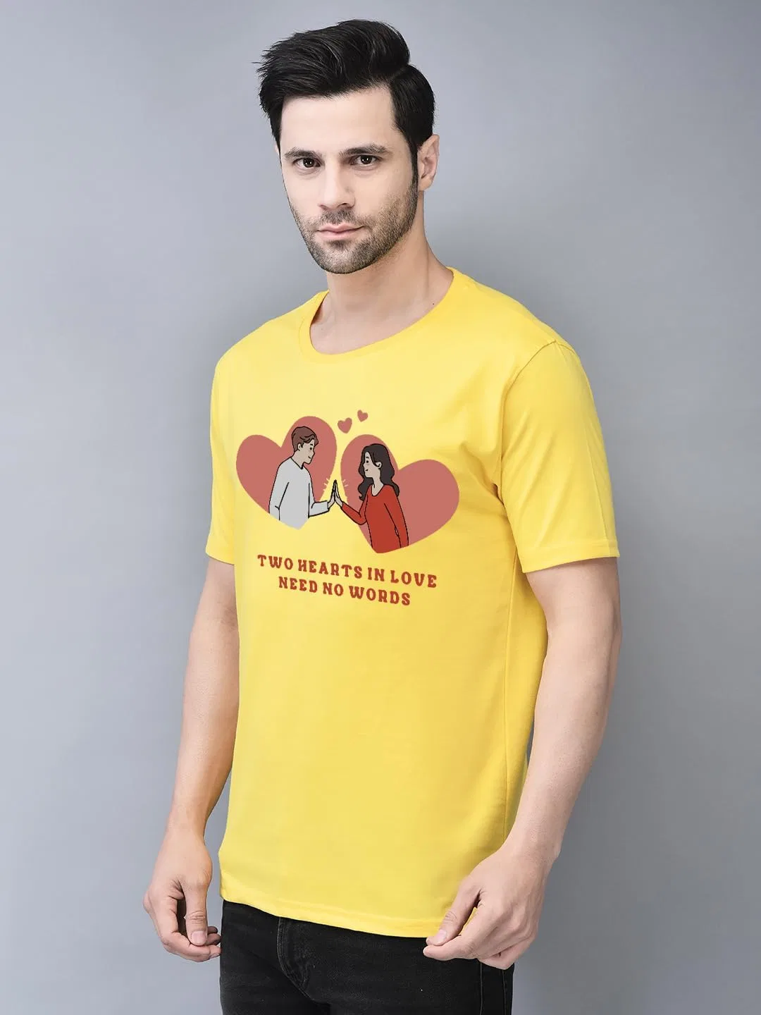 Мужская футболка с минималистичным дизайном Regular Fit, Yellow — фото 2