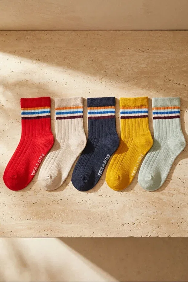 Детские носки с полосками 5 шт Katia&Bony, Multicolor