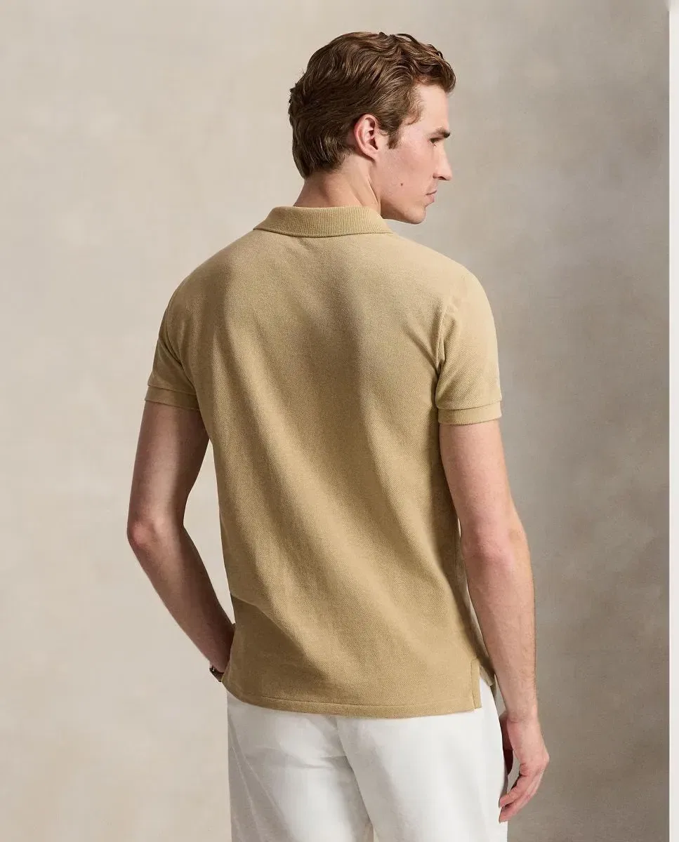 Мужское поло с коротким рукавом из пике Polo Ralph Lauren, Camel — фото 2