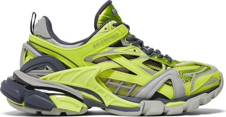 Кроссовки Balenciaga Wmns Track.2 Sneaker Grey Neon Yellow, серый