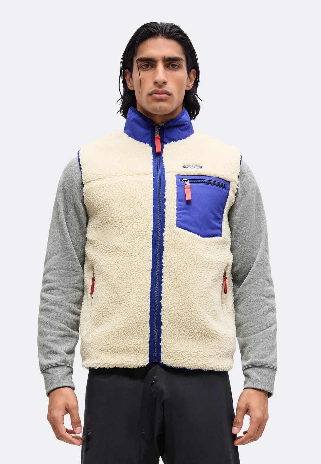 Классический жилет в стиле ретро-х Patagonia, Dark Natural/Cobalt Blue