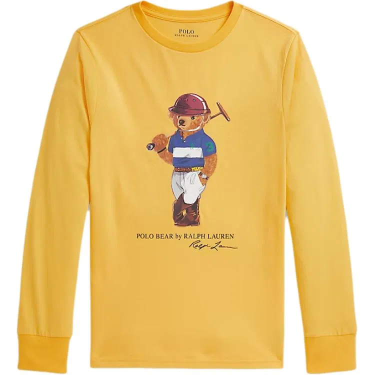 Детская футболка с принтом Polo Bear с коротким рукавом Polo Ralph Lauren, Chromium Yellow