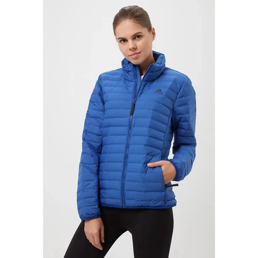 Женская куртка из 100% кожи с длинным рукавом Varilite Soft CY8728 adidas, Синий — фото 2