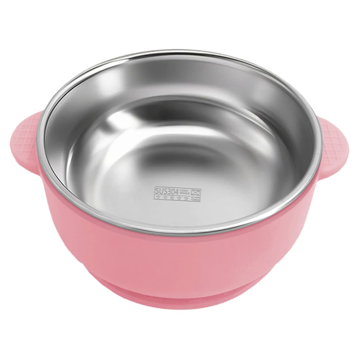 Миска детская с присоской 2 в 1 из нержавеющей стали, 11x5.5 см, Hestia Home, Pink — фото 2