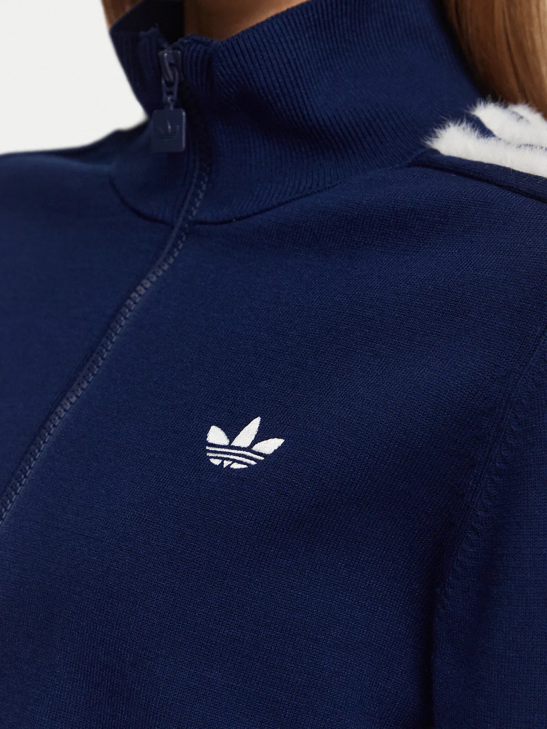 Женский кардиган стандартного кроя Firebird Adidas, темно-синий — фото 4
