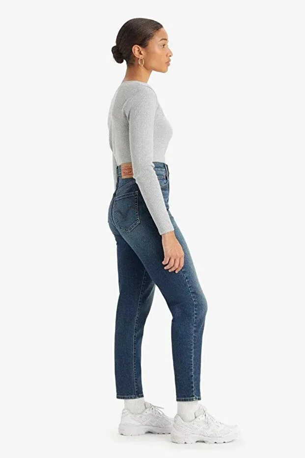 Женские джинсы с высокой талией Mom Levi'S, Dark Blue — фото 2