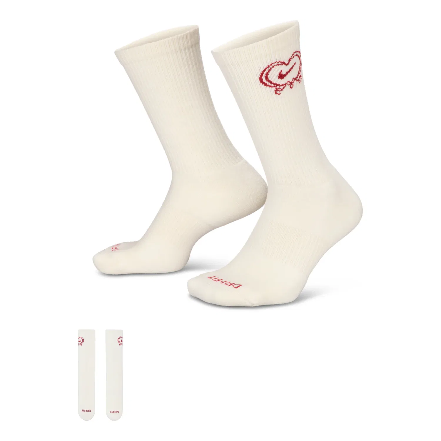 Мужские носки Dri-Fit Everyday Plus Mid Calf Socks 1 Pair 'Sail Team Crimson' Nike, Sail/Team Crimson