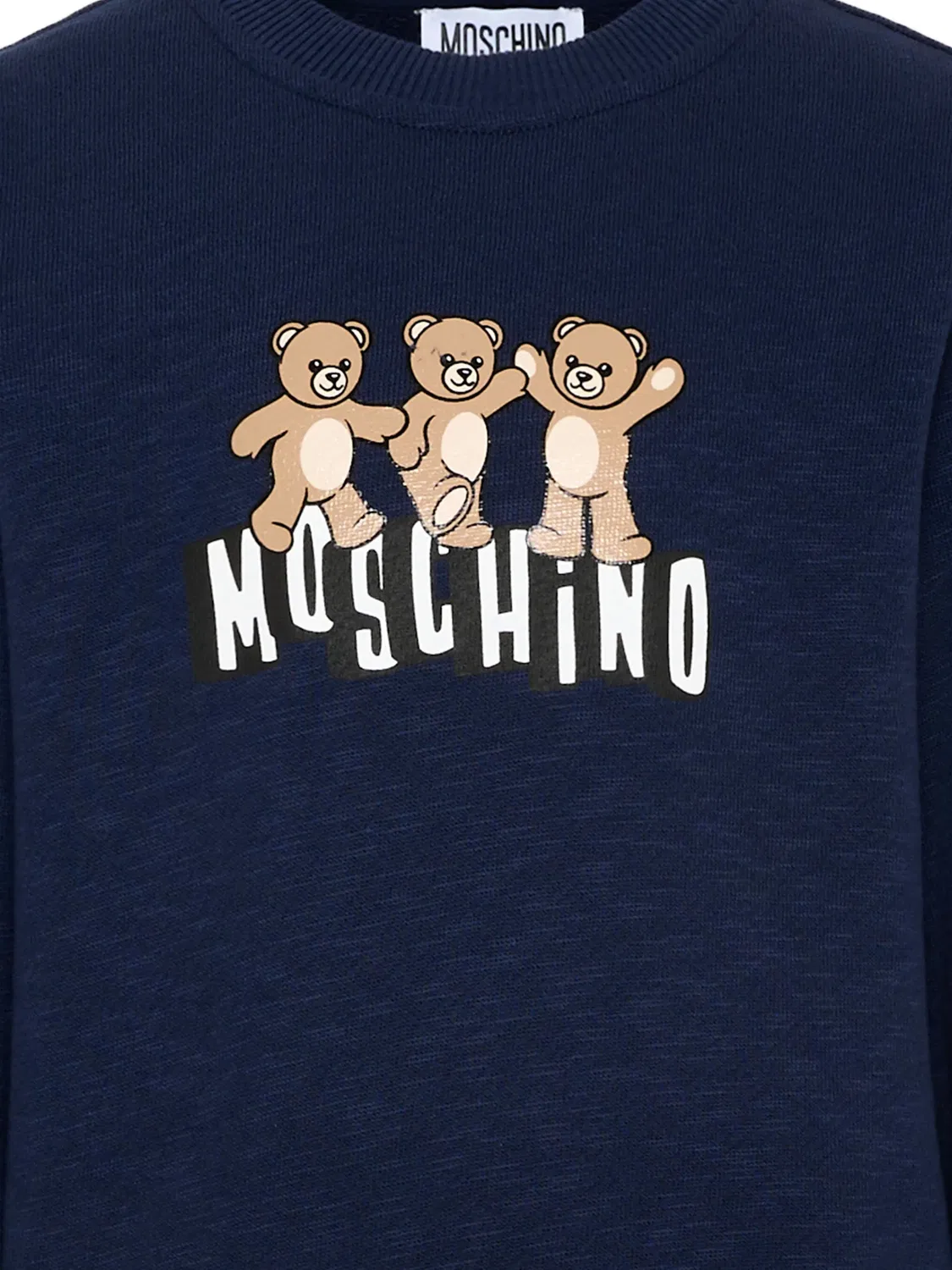 Свитшот с медвежонком Moschino, голубой — фото 2