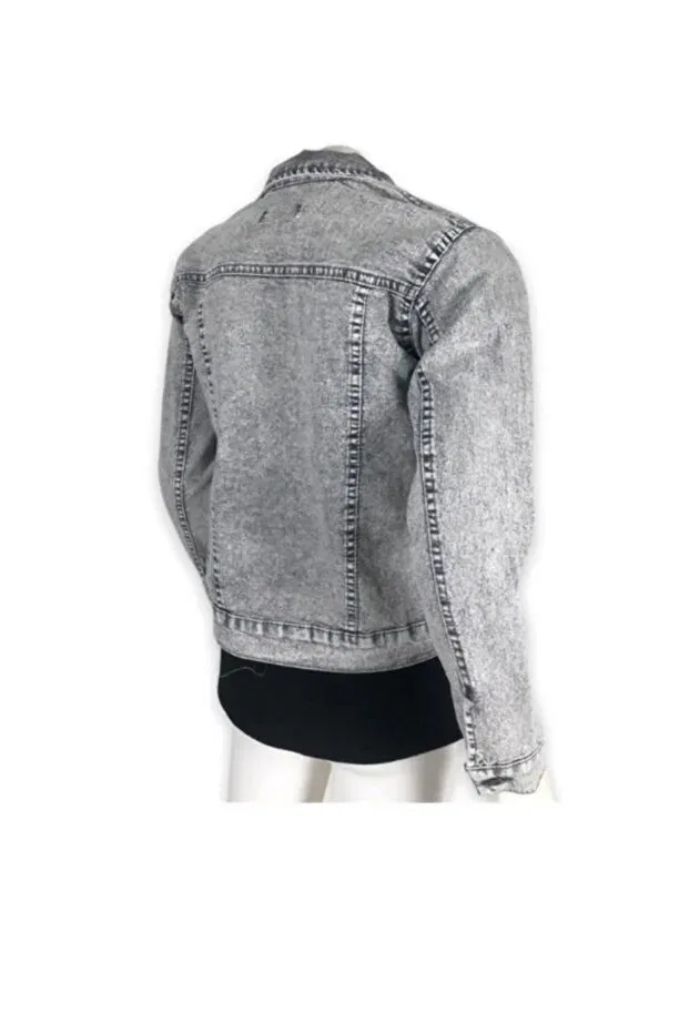 Детская джинсовая куртка для девочек Basics Denizlife, Metallic Gray — фото 2