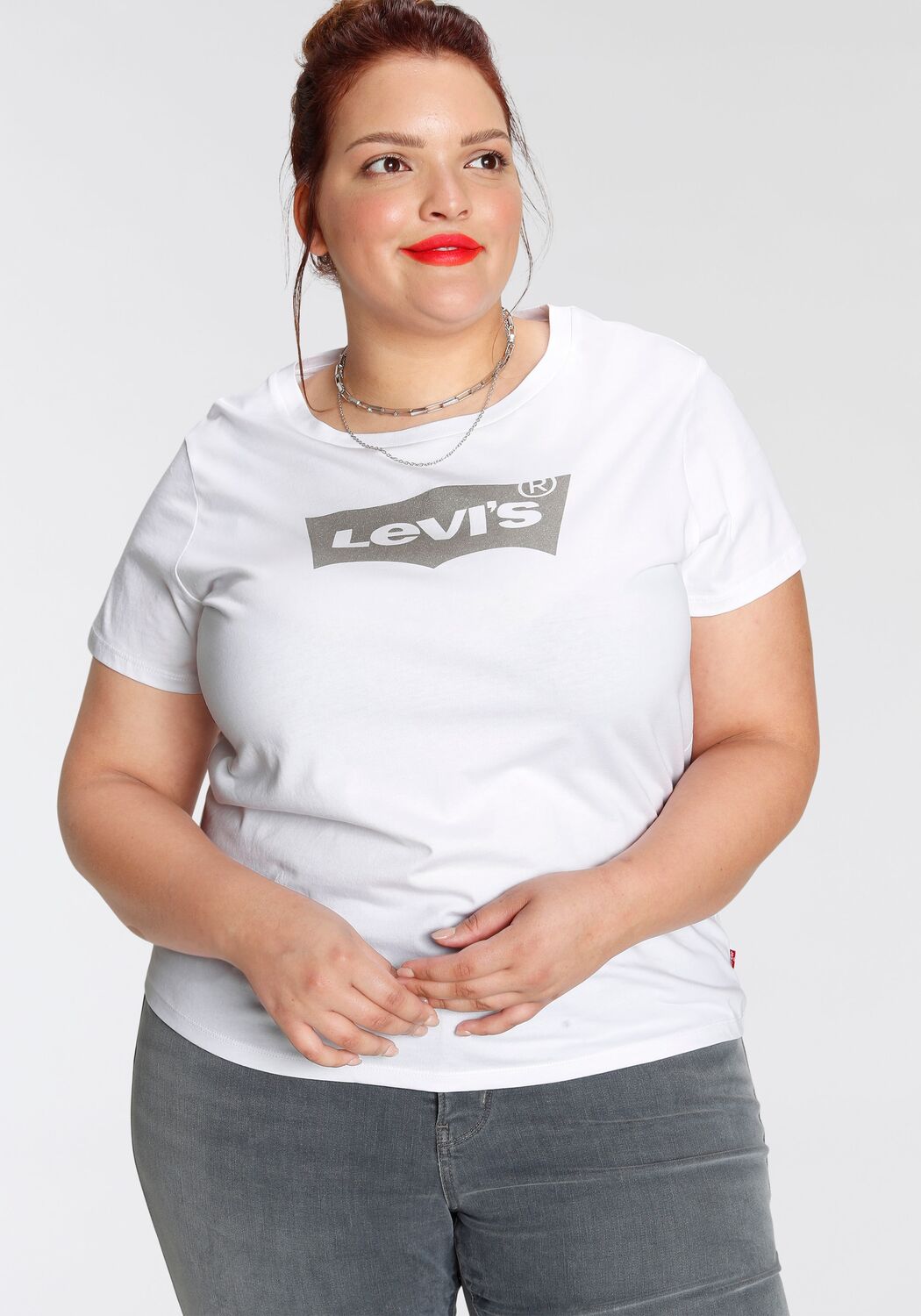 Levi's Plus Футболка 'The Perfect Tee' в белом цвете — фото 3