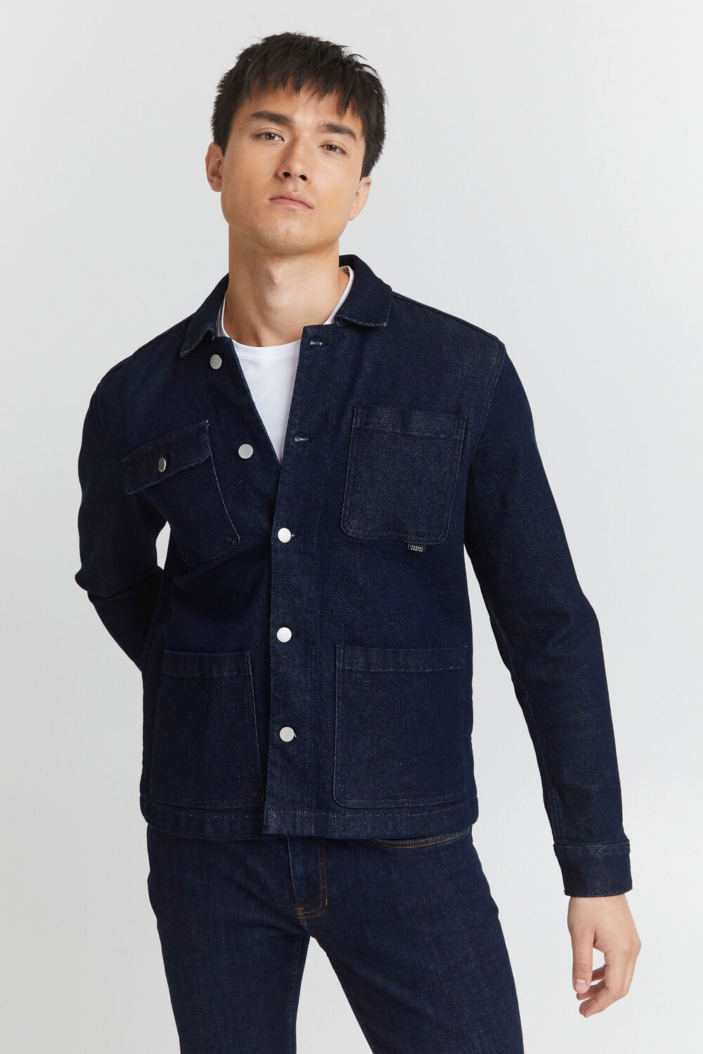 

Куртка CASUAL FRIDAY Jeansjacke Jerslev 0032 raw denim jacket 20504375, синий