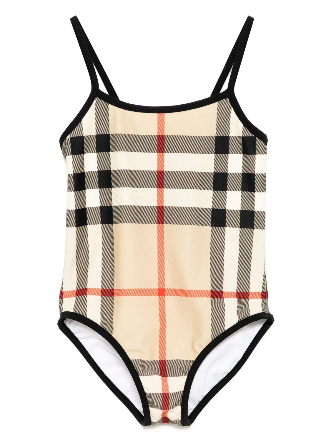 Купальник в клетку Burberry, светло-коричневый