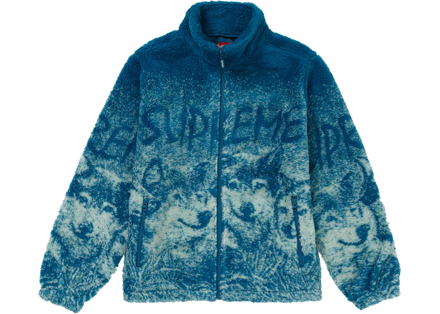 Мужская куртка-флис с принтом Wolf Supreme, Dark Teal