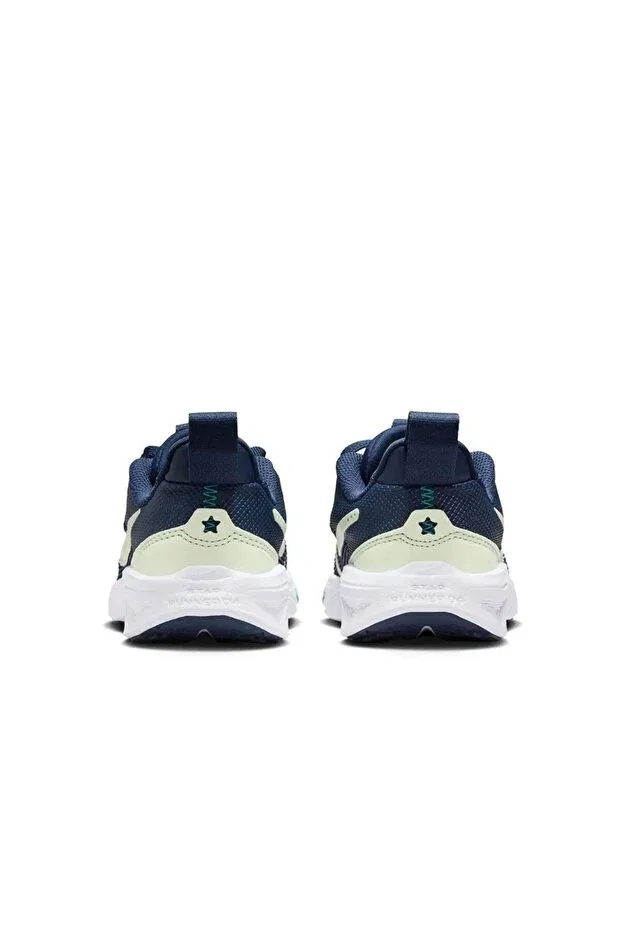 Детские кроссовки для девочек из текстиля Star Runner 4 NN Nike, Navy Blue — фото 4