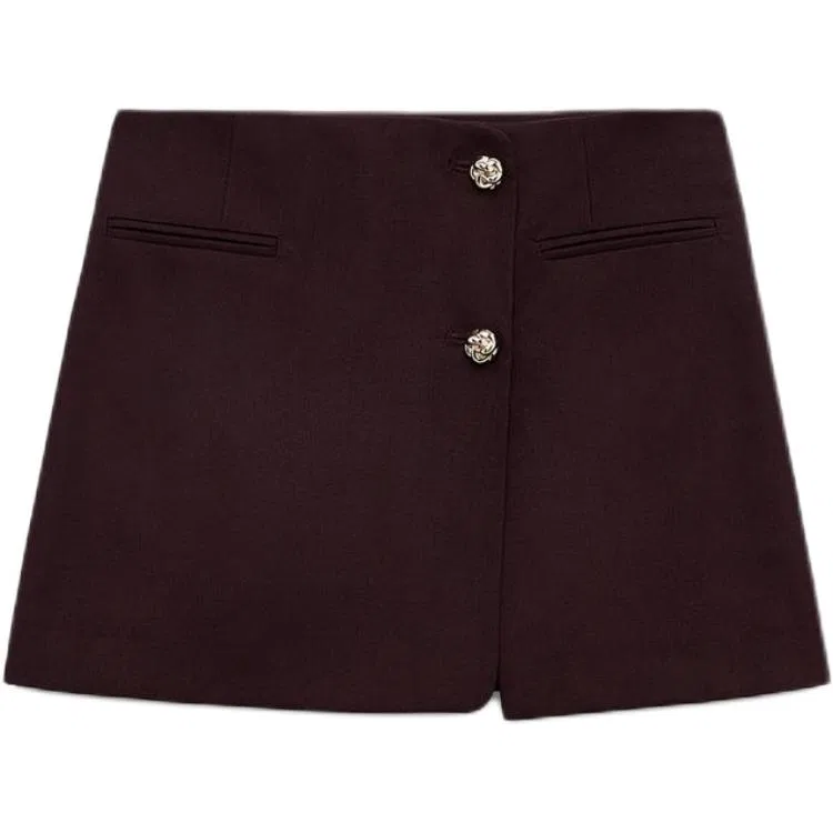 Женские шорты повседневные Burgundy ZARA, Burgundy