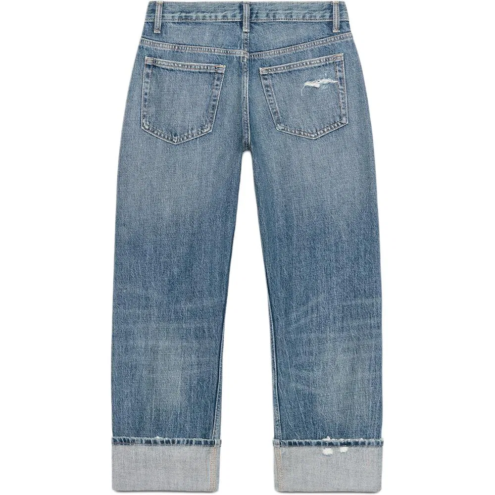 Женские джинсы прямого кроя Indigo Moderate Straight Fit ZARA, Indigo — фото 3