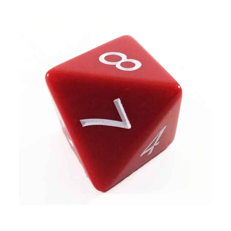 

Джамбо d8 - красный, Dice - Jumbo Opaque (Koplow)
