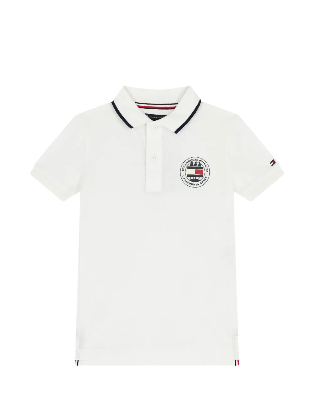 Вышитая рубашка поло Tommy Hilfiger Junior, белый
