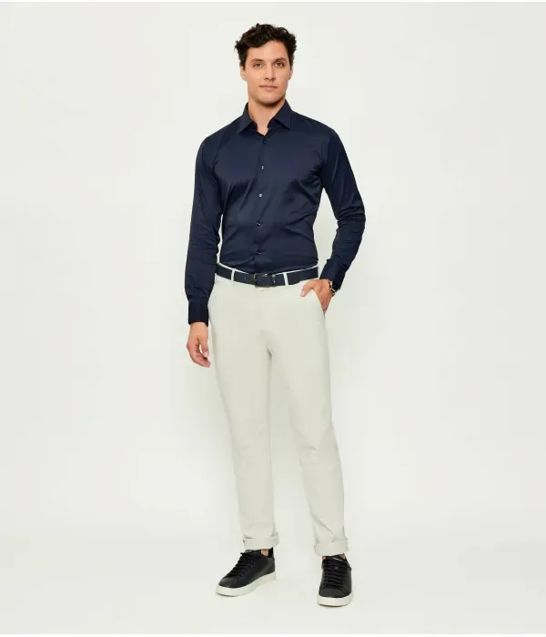 P-Hank-Kent-C1-222 Рубашка slim fit Boss, темно-синий — фото 2