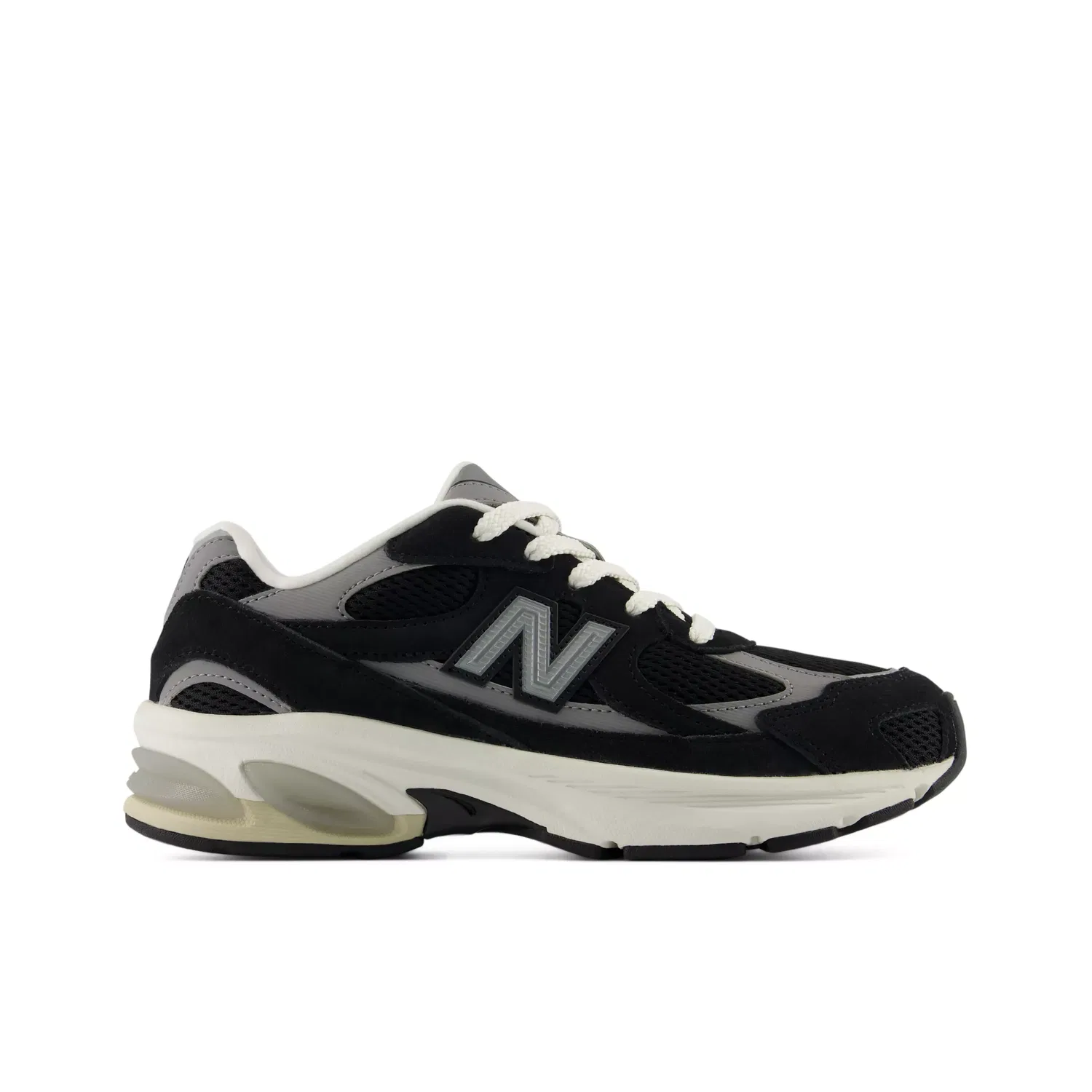 Детские кроссовки с шнуровкой 2010 Lace New Balance, Black With Shadow Grey