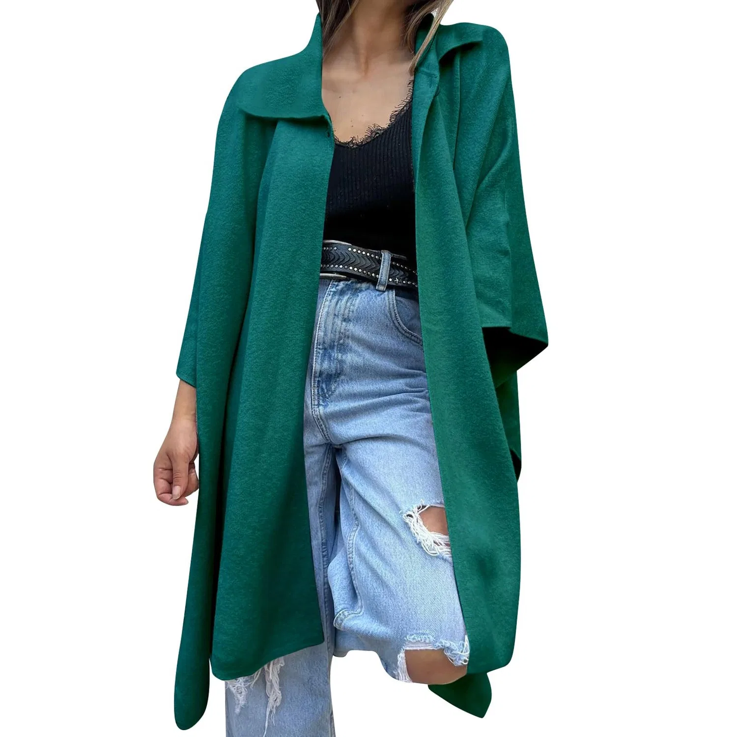 Женская ветровка длинная непромокаемая зимняя Black, green