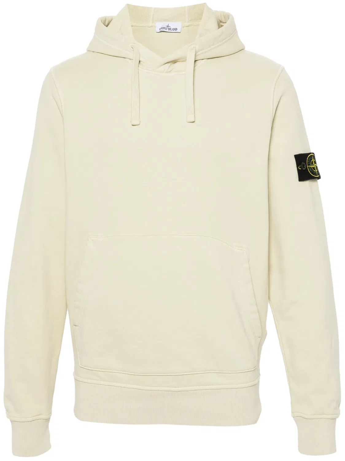 Худи нейтрального цвета с нашивкой Compass Stone Island, нейтральные