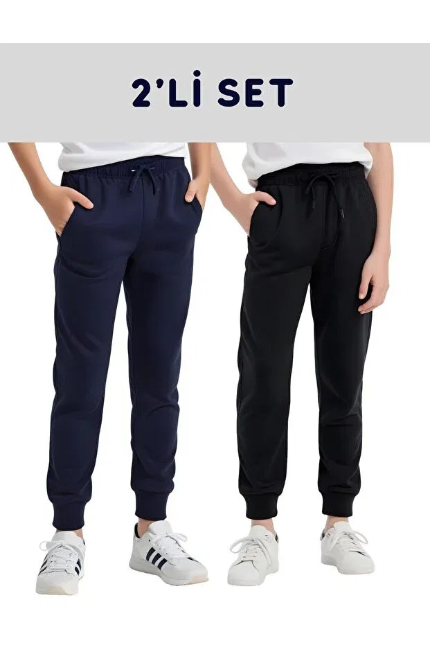 Детские спортивные штаны для мальчиков с эластичным манжетом Ya Ko Kids, Navy Black